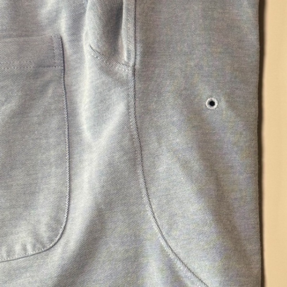 Lululemon Commission Shirt Mens L/XL Blue Long Sleeve Button Front Performance - Picture 7 of 9